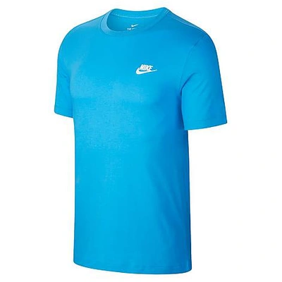 Shop Nike Sportswear Club T-shirt In Light Photo Blue