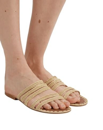 Shop Carrie Forbes Woman Sandals Beige Size 5 Textile Fibers