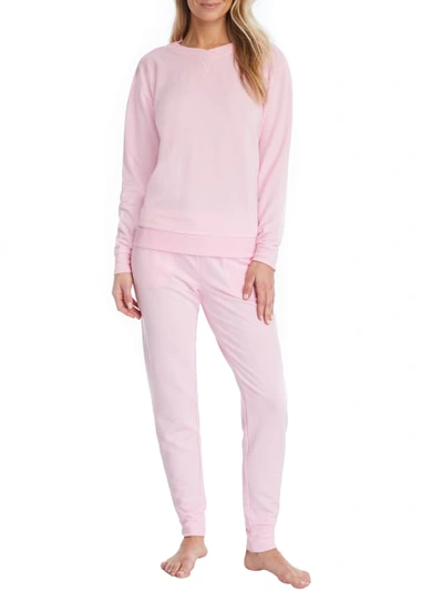 Shop Flora Nikrooz Blaire French Terry Jogger Set In Carnation
