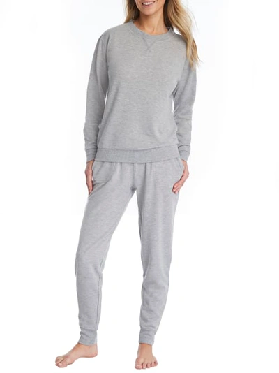Shop Flora Nikrooz Blaire French Terry Jogger Set In Heather Grey
