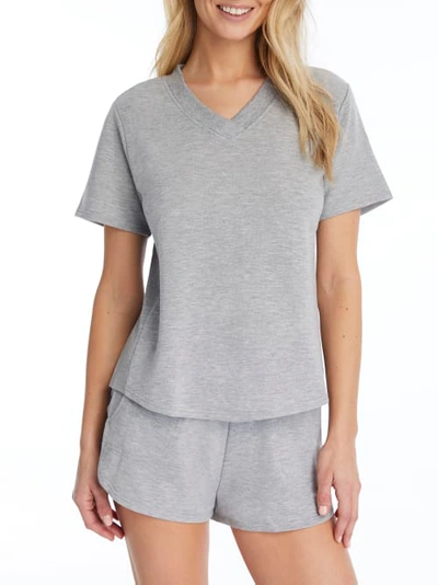 Shop Flora Nikrooz Blair French Terry Short Set In Heather Grey