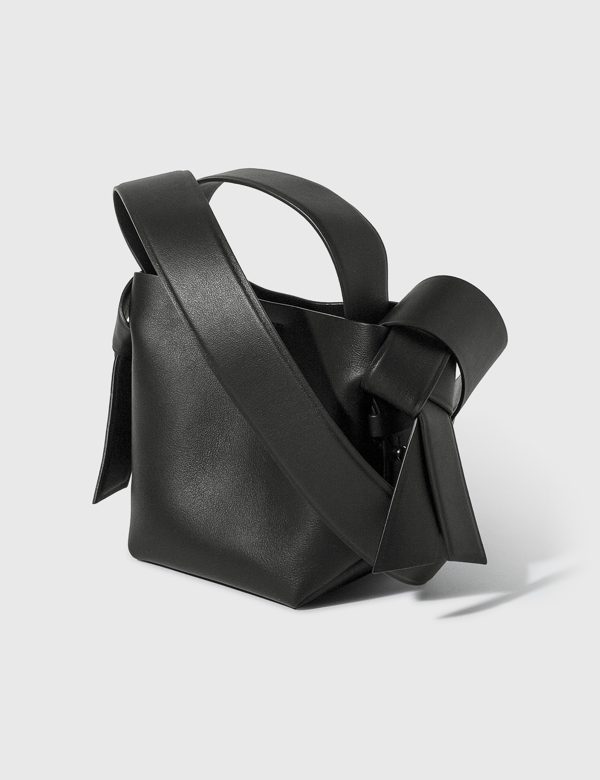 Acne Studios Black Musubi Small Leather Bag | ModeSens