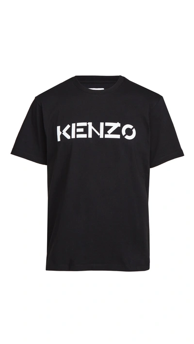 Shop Kenzo Logo Classic T-shirt In Black