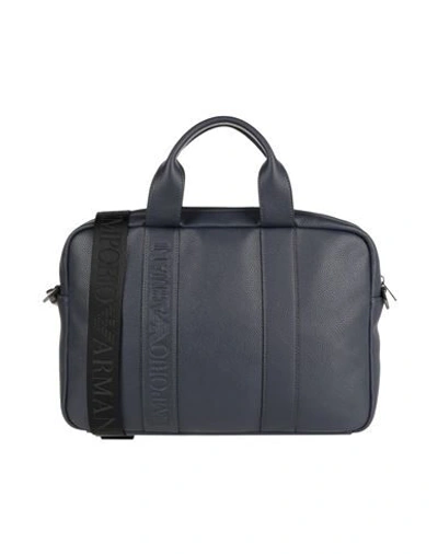 Shop Emporio Armani Handbags In Dark Blue
