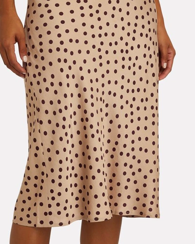 Shop L Agence Perin Polka Dot Slip Skirt In Multi