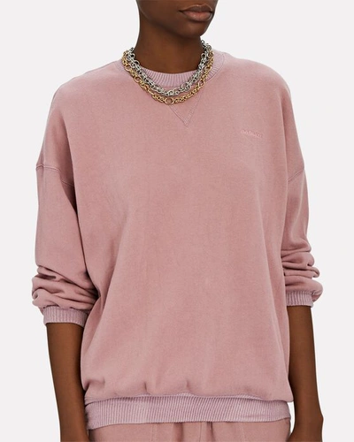 Shop Sablyn Frankie Oversized Cotton Sweatshirt In Rose