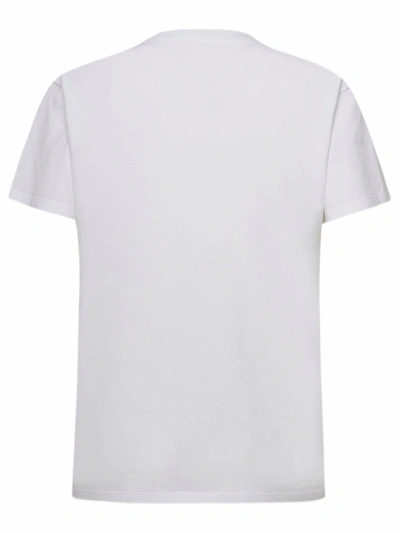 Shop Maison Margiela T-shirt Maxi Logo Bianca In White