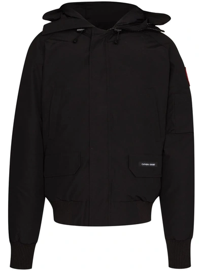 Shop Canada Goose Chilliwack Padded Down Bomber Jacket In Black