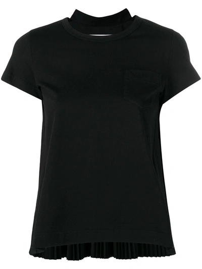 Shop Sacai Cotton T-shirt In Black