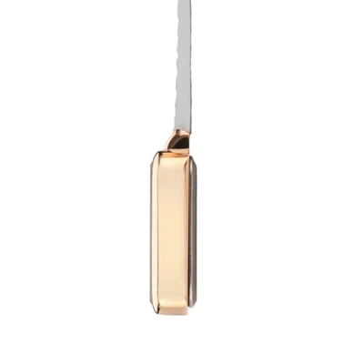 Bermuda Watch Company Annie Apple Square Rose Gold Grey Leather Nurse Fob Watch In Fob