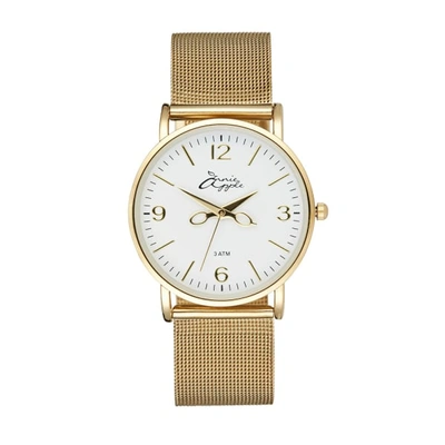 Bermuda Watch Company Annie Apple Alore Gold Mesh Hairdresser Scissor Hands Watch In Hands