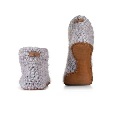Kingdom Of Wow Barefoot Bamboo Wool Slippers In Soft Grey For Men & Women In Grey