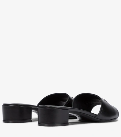 Shop Ferragamo Gancini 30 Leather Sandals In Black