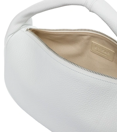 Shop By Far Cush Leather Tote In White