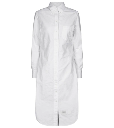 Shop Thom Browne Cotton Shirt Dress In White