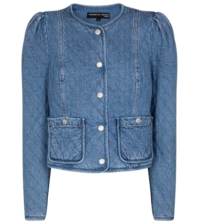 Shop Veronica Beard Camilla Denim Jacket In Blue