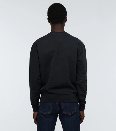 Shop Ami Alexandre Mattiussi Ami De Coeur Cotton Sweatshirt In Black