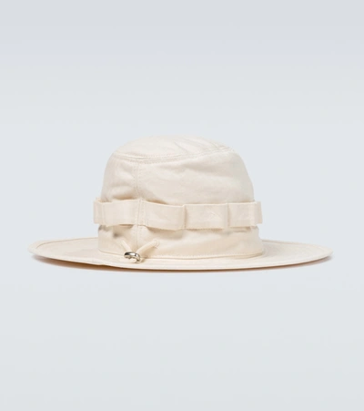 Shop Jil Sander Cotton Hiking Hat In Neutrals