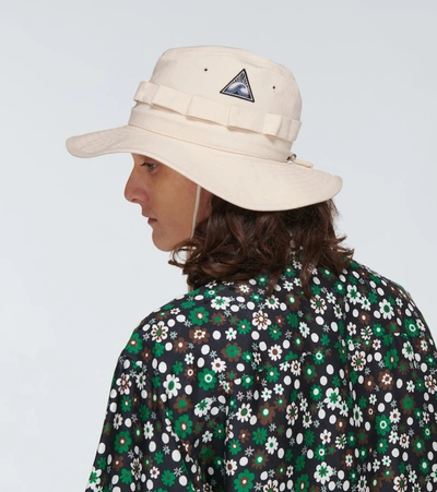 Shop Jil Sander Cotton Hiking Hat In Neutrals