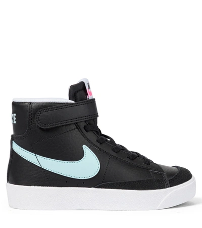 Shop Nike Blazer Mid '77 Leather Sneakers In Black