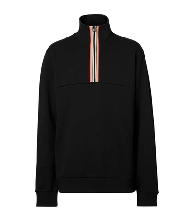Shop Burberry Half-zip Icon Stripe Sweater