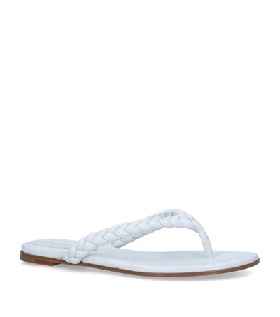Shop Gianvito Rossi Leather Tropea Thong Sandals