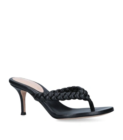 Shop Gianvito Rossi Leather Tropea Sandals 70