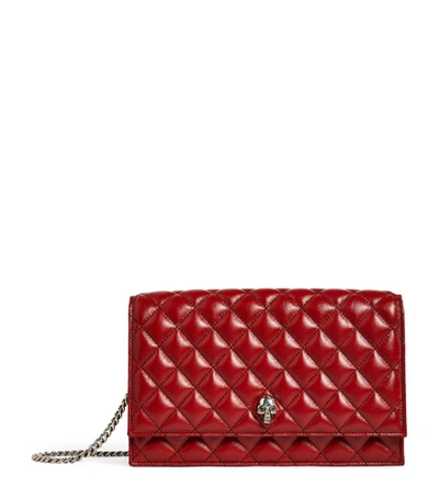Shop Alexander Mcqueen Medium Quilted Leather Skull Chain Bag