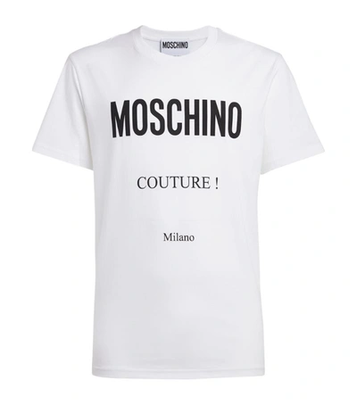 Shop Moschino Cotton Couture Logo T-shirt
