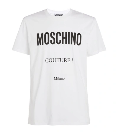 Shop Moschino Cotton Couture Logo T-shirt