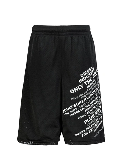 Shop Diesel Kids Shorts For Boys In Black