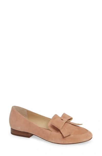 Sole Society Tannse Bow Loafer In Antique Rose Suede ModeSens