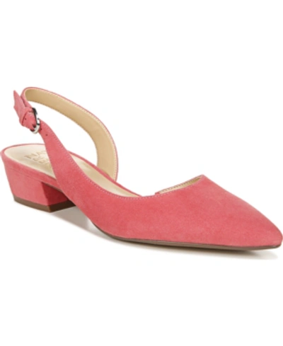 Shop Naturalizer Banks Slingbacks Women's Shoes In Coral Blush Suede