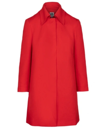 Shop Anne Klein Ridge Crest Trapeze Jacket In Rouge Red