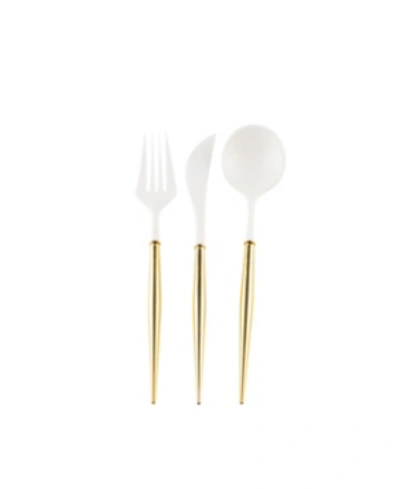 Shop Sophistiplate Llc Cutlery Handles, Pack Of 48 In White/gold