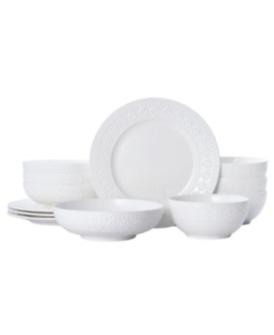 Pfaltzgraff Haisley 12 Pc. Dinnerware Set, Service For 4 In White