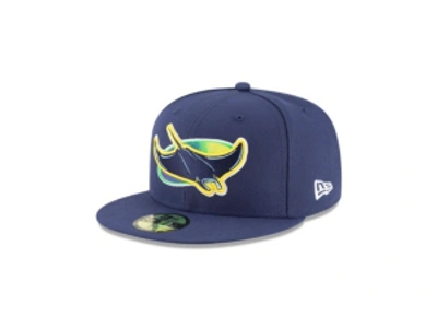 Shop New Era Tampa Bay Rays Authentic Collection 59fifty Cap In Lightnavy
