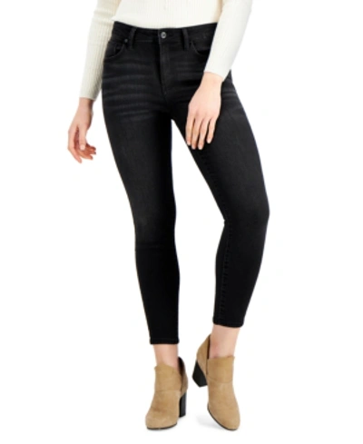 Shop Kendall + Kylie Juniors' Mid-rise Skinny Ankle Jeans In Black Magic