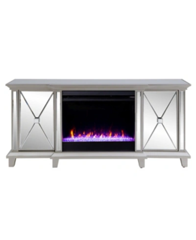 Shop Southern Enterprises Lita Mirrored Color Changing Electric Fireplace In Silver