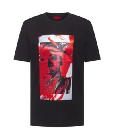 Shop Hugo Men's Dangur T-shirt With Graphic In Black