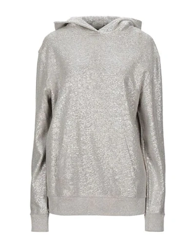Shop Saint Laurent Hooded Sweatshirt In Dove Grey