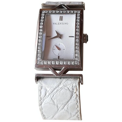 Pre-owned Valentino Garavani White Steel Watch