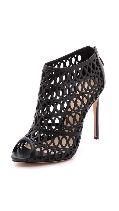 Alexandre Birman Cage Booties In Black