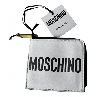Pre-owned Moschino Leather Small Bag In White