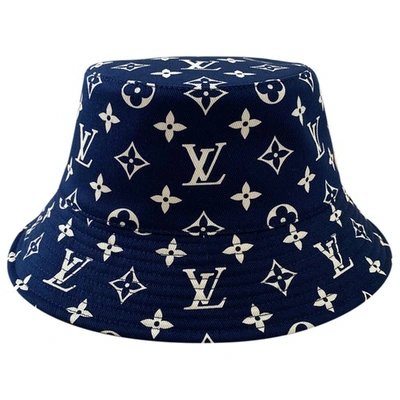 Pre-owned Louis Vuitton Blue Cotton Hat