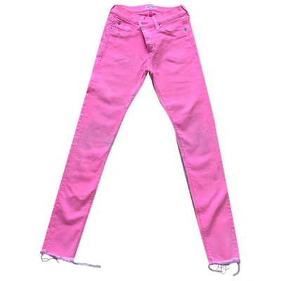 Pre-owned Hudson Pink Cotton Jeans