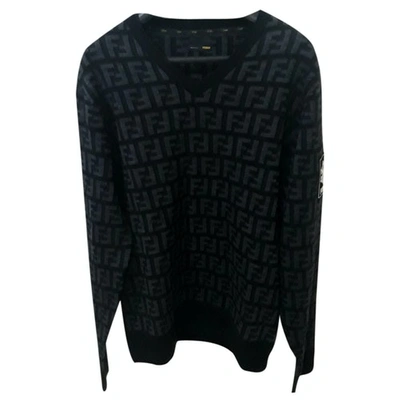 Pre-owned Fendi Grey Linen Knitwear & Sweatshirts