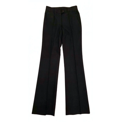 Pre-owned Moschino Black Wool Trousers