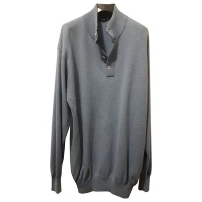 Pre-owned Kiton Cashmere Pull In Blue