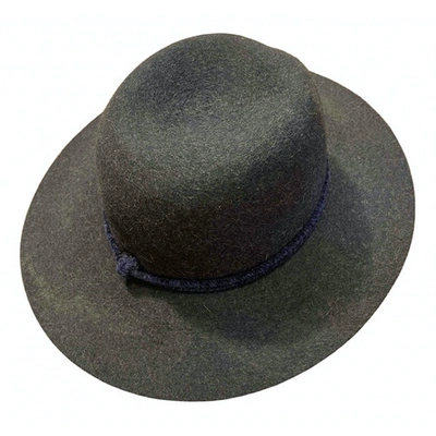 Pre-owned Maison Michel Wool Hat In Navy